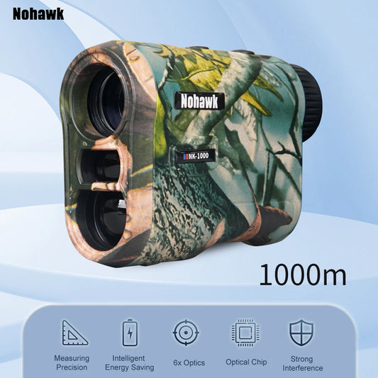 NOHAWK: Laser Rangefinder USB Rechargeable  Hunting Monocular